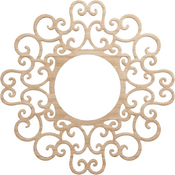 Ekena Millwork Reims Wood Fretwork Pierced Ceiling Medallion, Alder, 22"OD x 8 3/8"ID x 1/4"T CMWP22X22X0250REAL - main